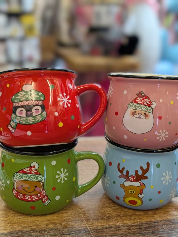 Children&#39;s ceramic hot chocolate Christmas cup