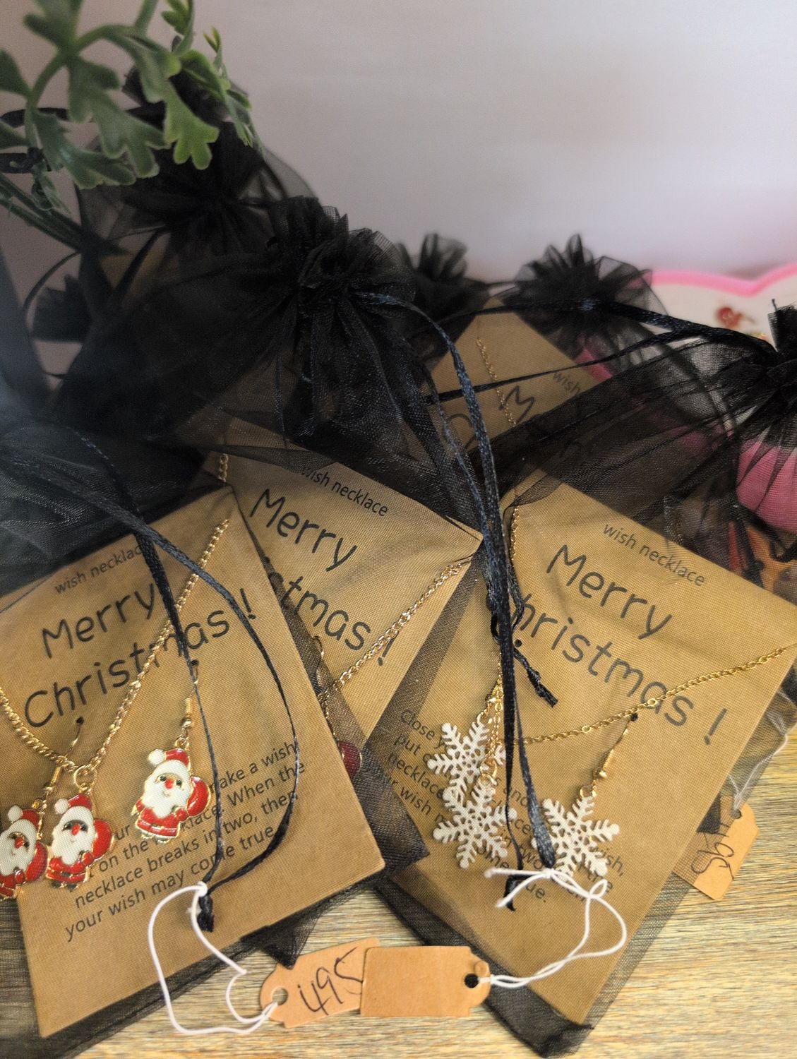 Necklace and earrings Christmas set