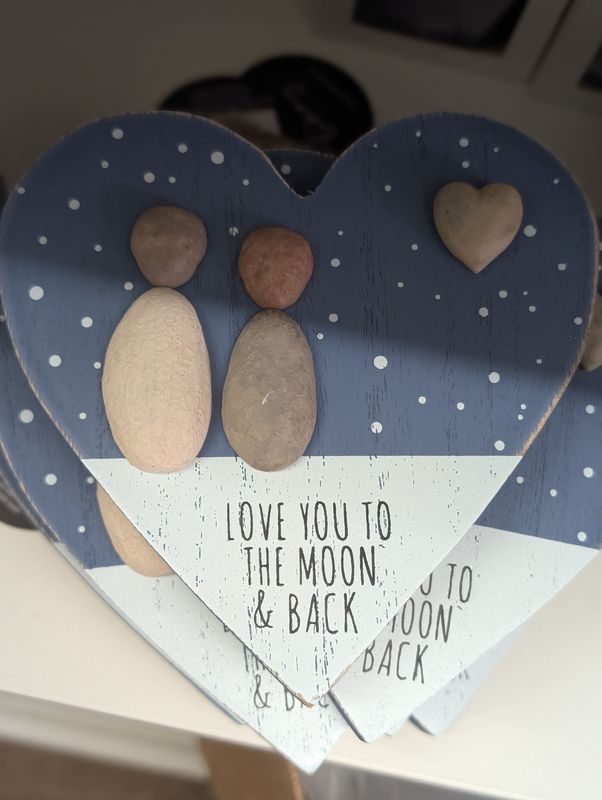 Love you too the moon Hanging Heart Decoration.