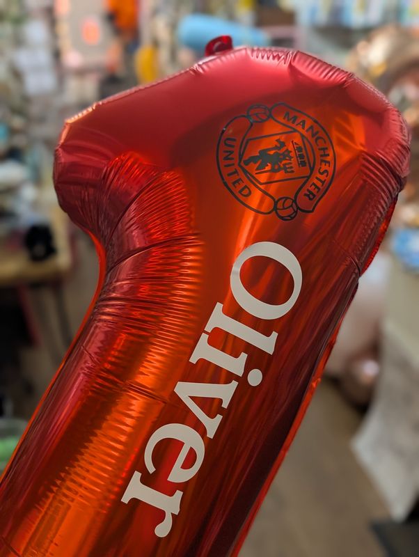 Manchester United/city floating number balloon 