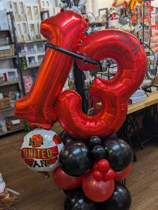 Football themed joined number coloum