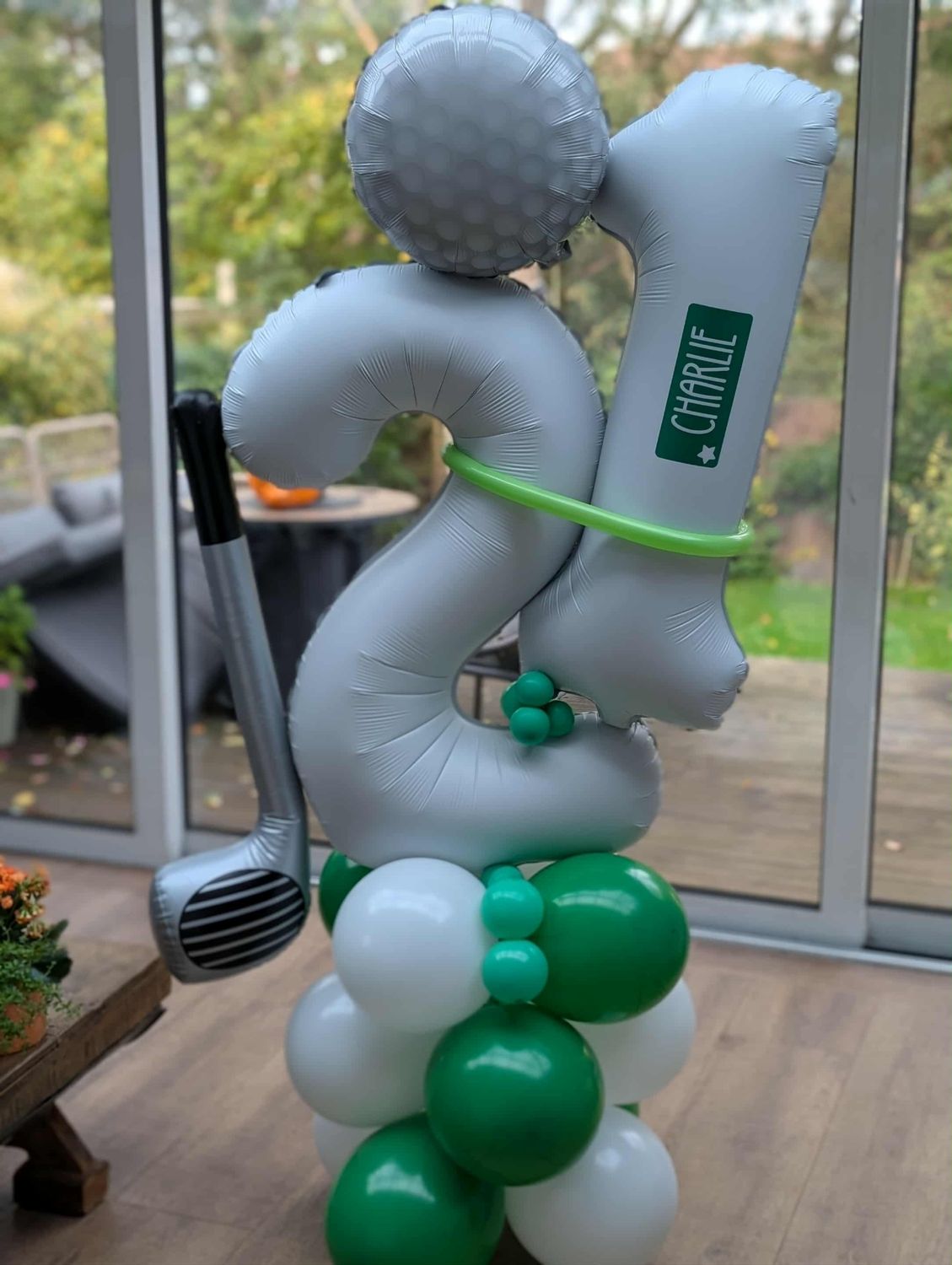 Golf number balloon column (any age)