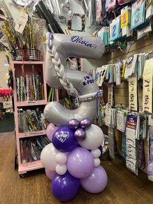 K-pop Number Balloon Tower