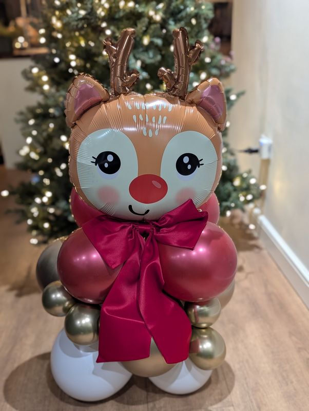 Christmas reindeer bow balloon 