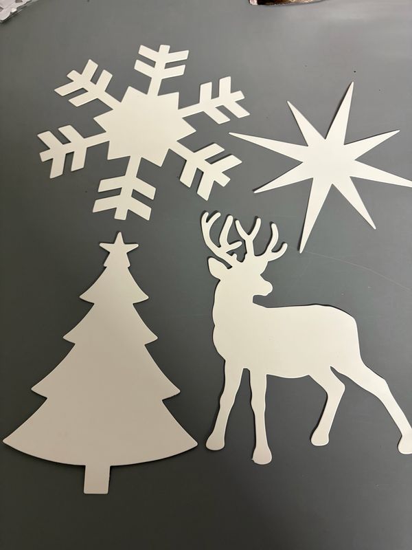 Christmas Shapes Craft Sticky Back Card Cut Outs
