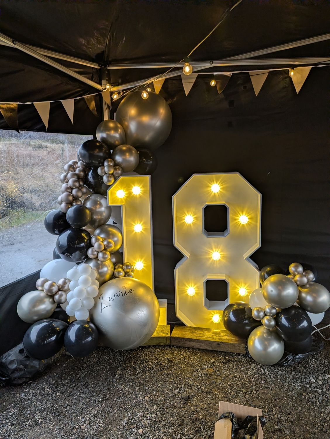 LED numbers (double didget) &amp; balloons 
