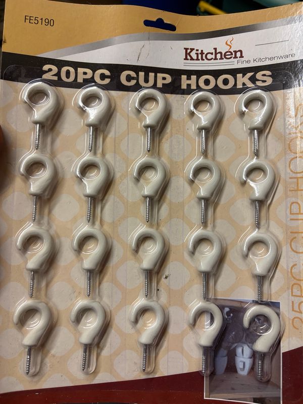 20 Pc Cup Hooks