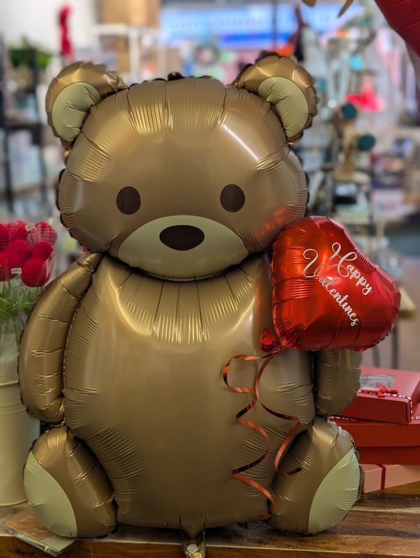 Teddy Bear balloon &amp;  heart (can be personalized)