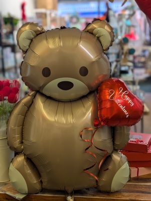 Teddy Bear balloon &amp;  heart (can be personalized)