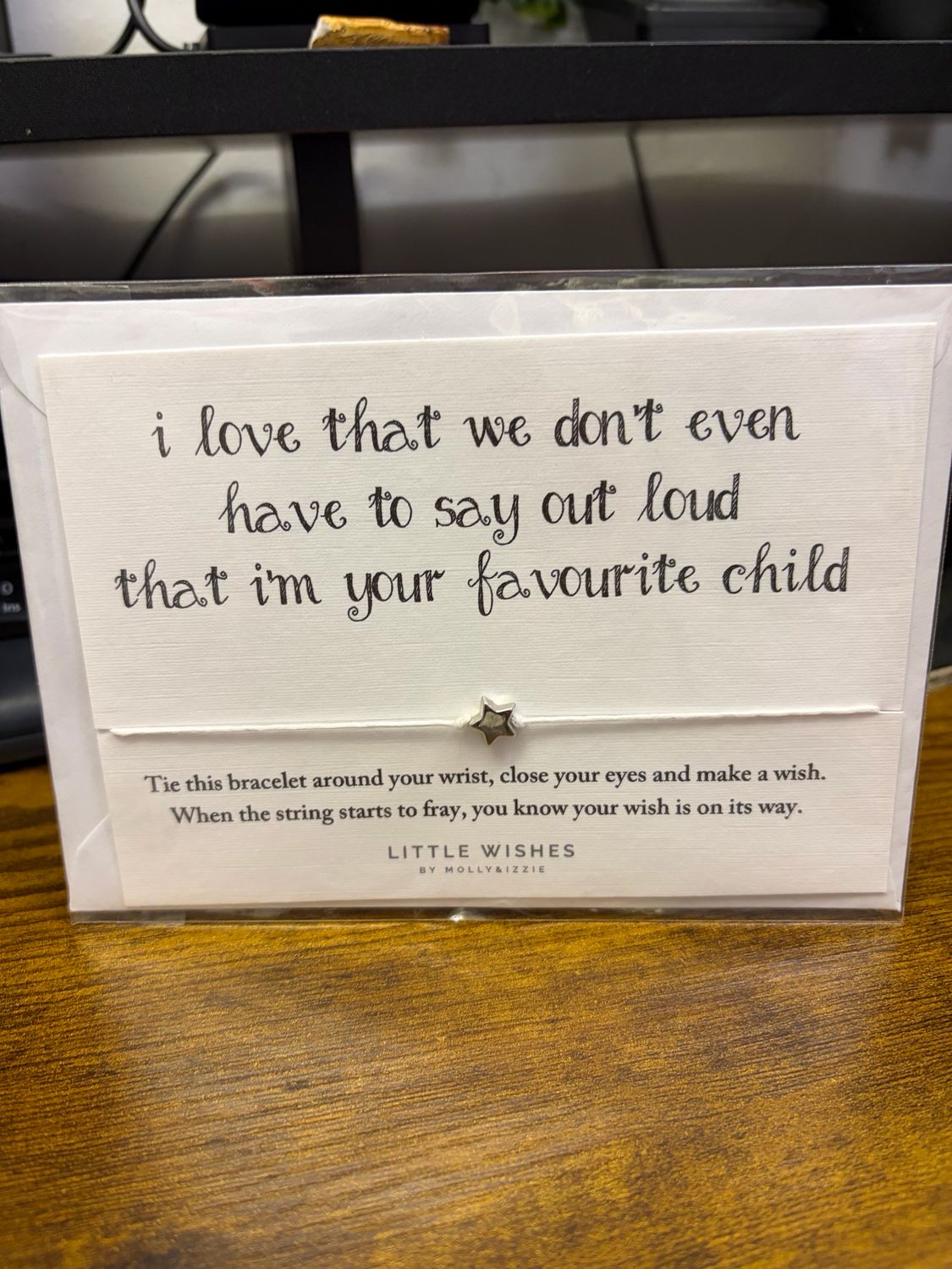 Hug Card With Envelope Favourite Child