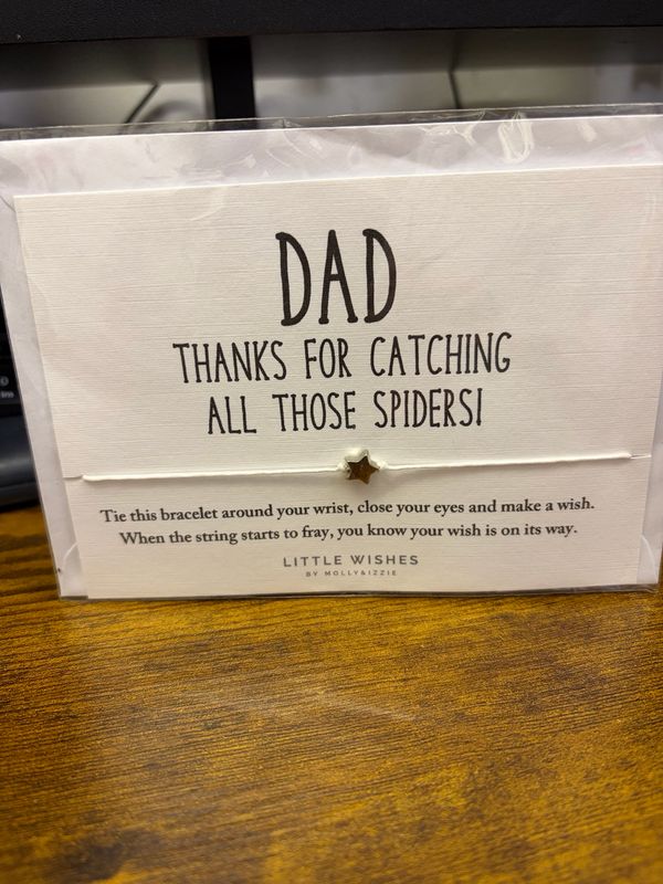 Hug Card With Envelope - Dad Thanks For Catching All Those Spiders