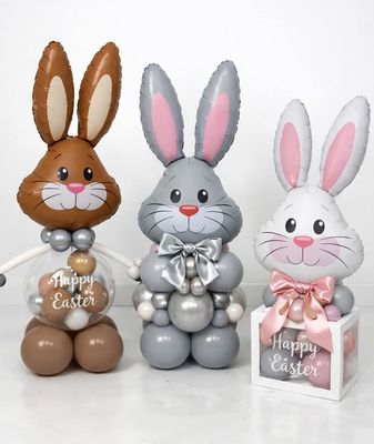 Easter balloon rabbit 3 designs 3 colours 