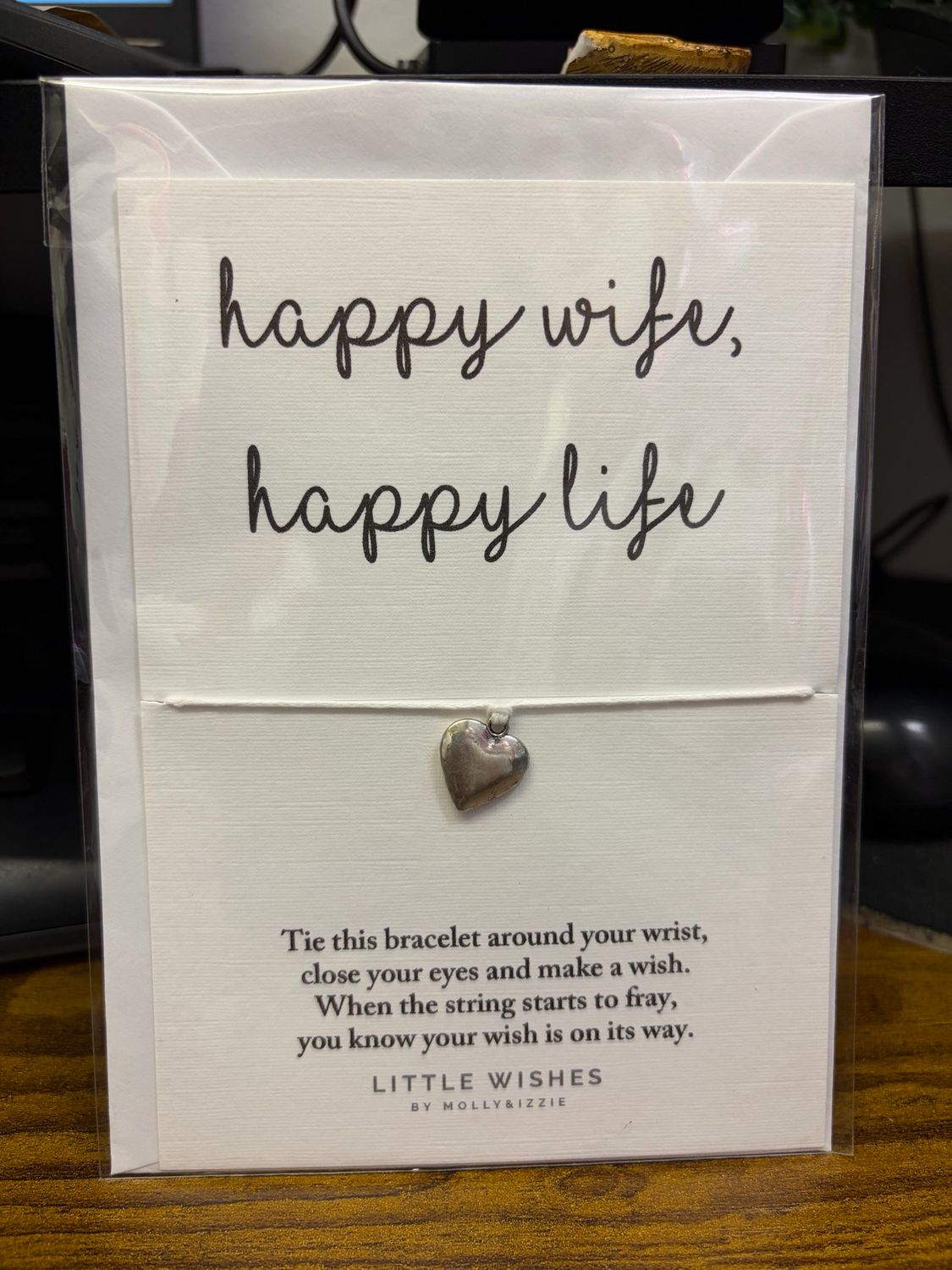 Hug Card With Envelope - Happy Wife Happy Life
