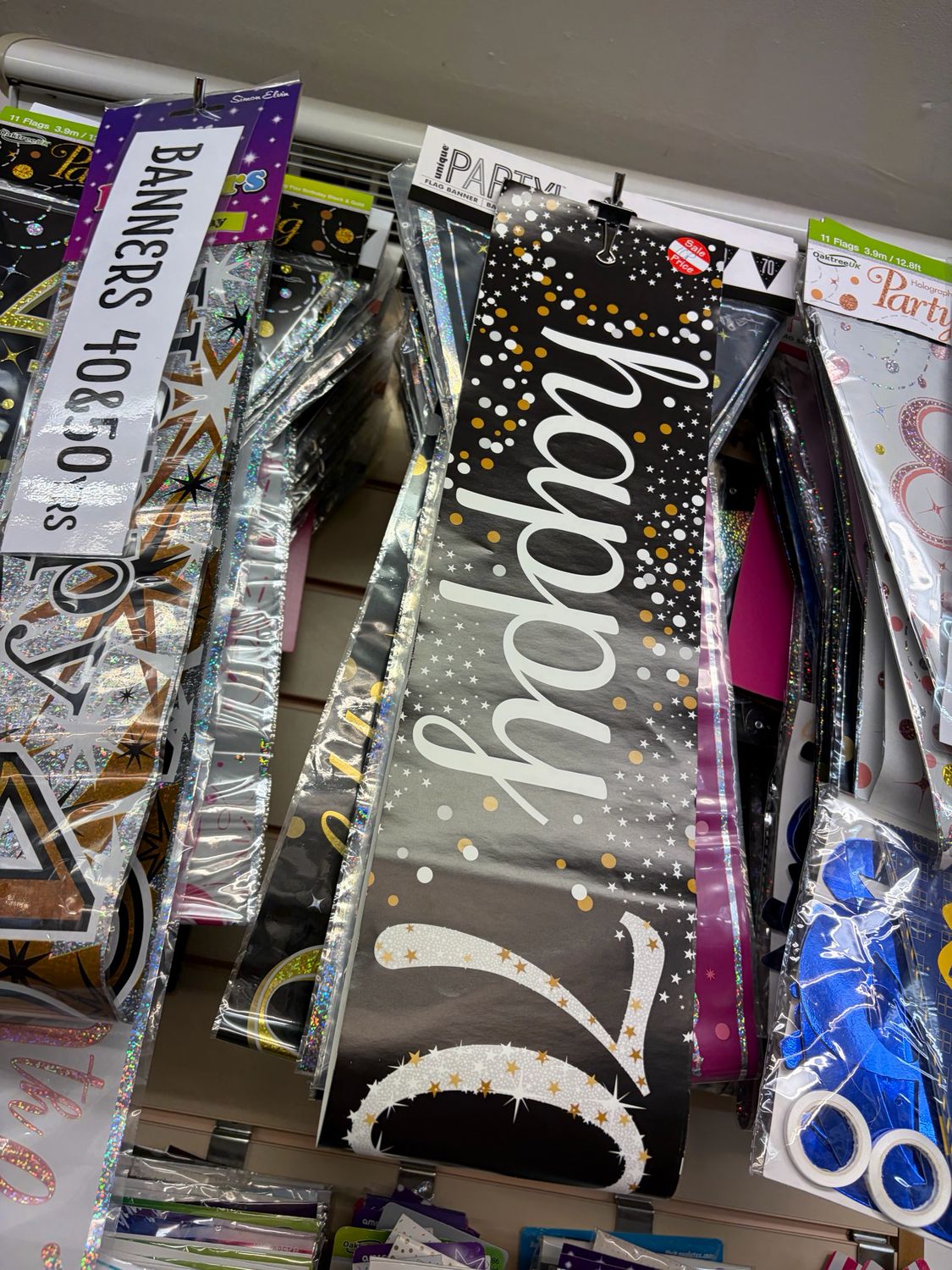 70th Thick Paper Birthday Banner