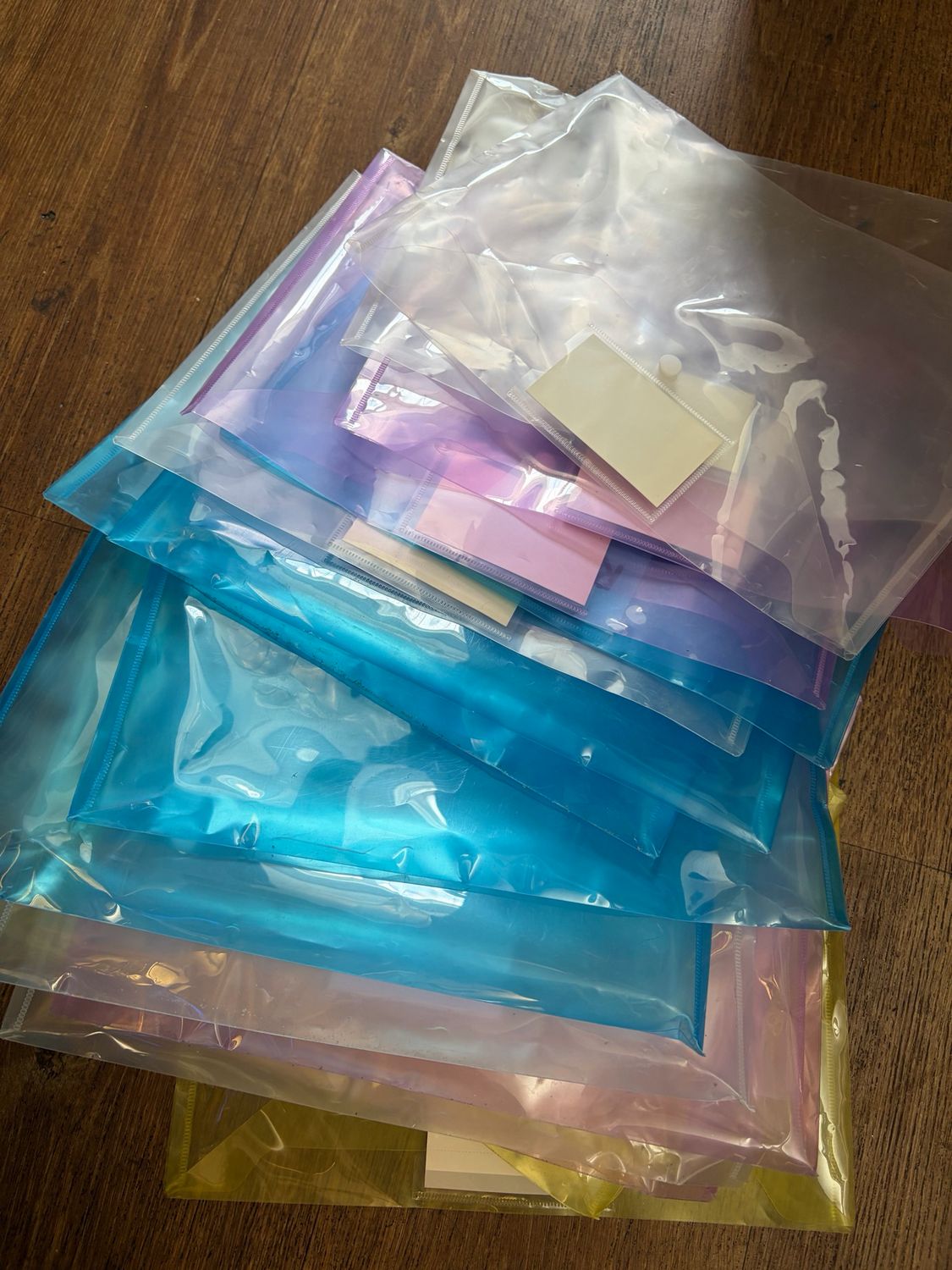20 Clear Plastic Wallets