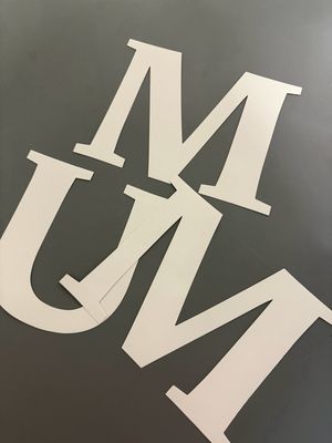 M U M Paper Card Sticky Back Letters - Balloon Displays