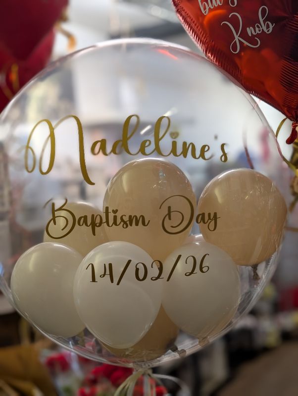Personalized baptism balloon