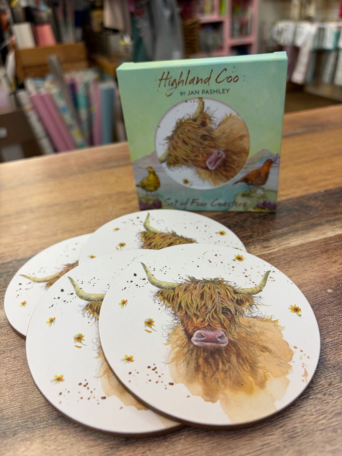 Highland Cow Coaster Set Of 4