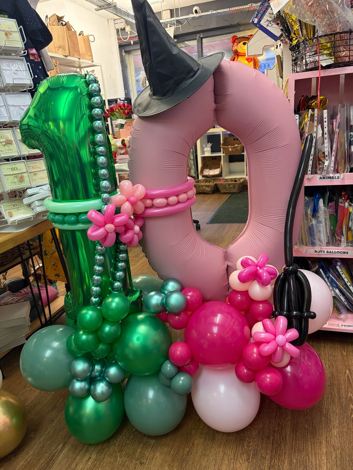 Number Wicked Themed Balloon Stack