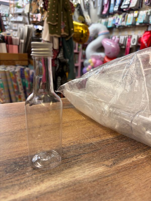 15 X Clear Mini Plastic Bottles