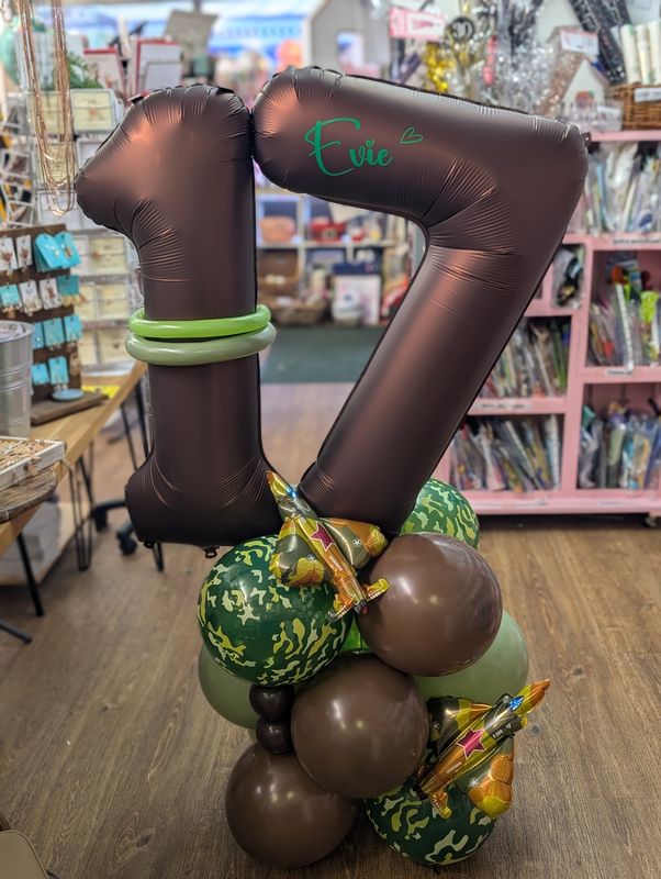 Army themed balloon tower any age 