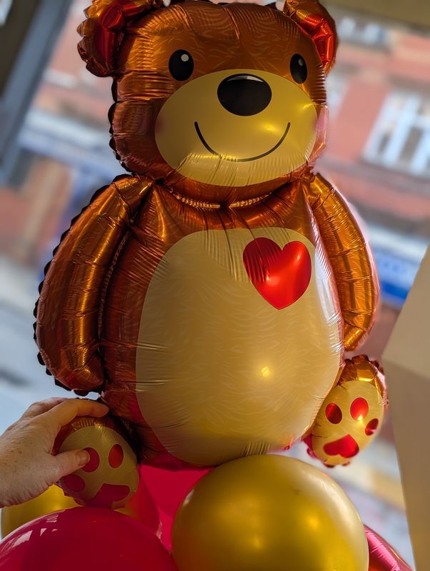 Balloon Bear Valentines gift 