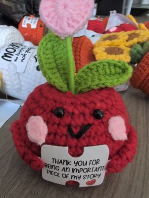 Thank you crochet flower pot