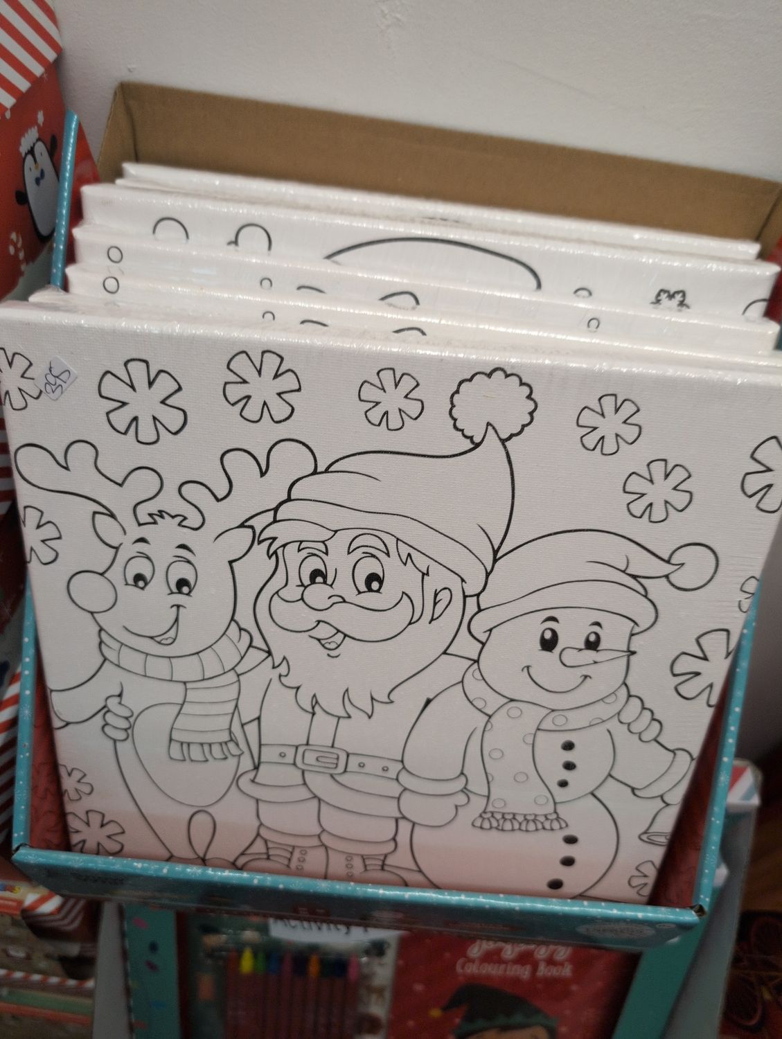Colour Your Own Christmas Canvas