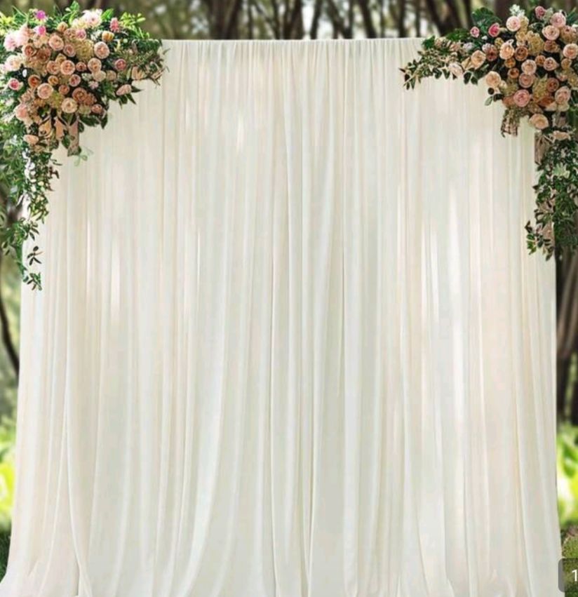 Backdrop stand with curtain