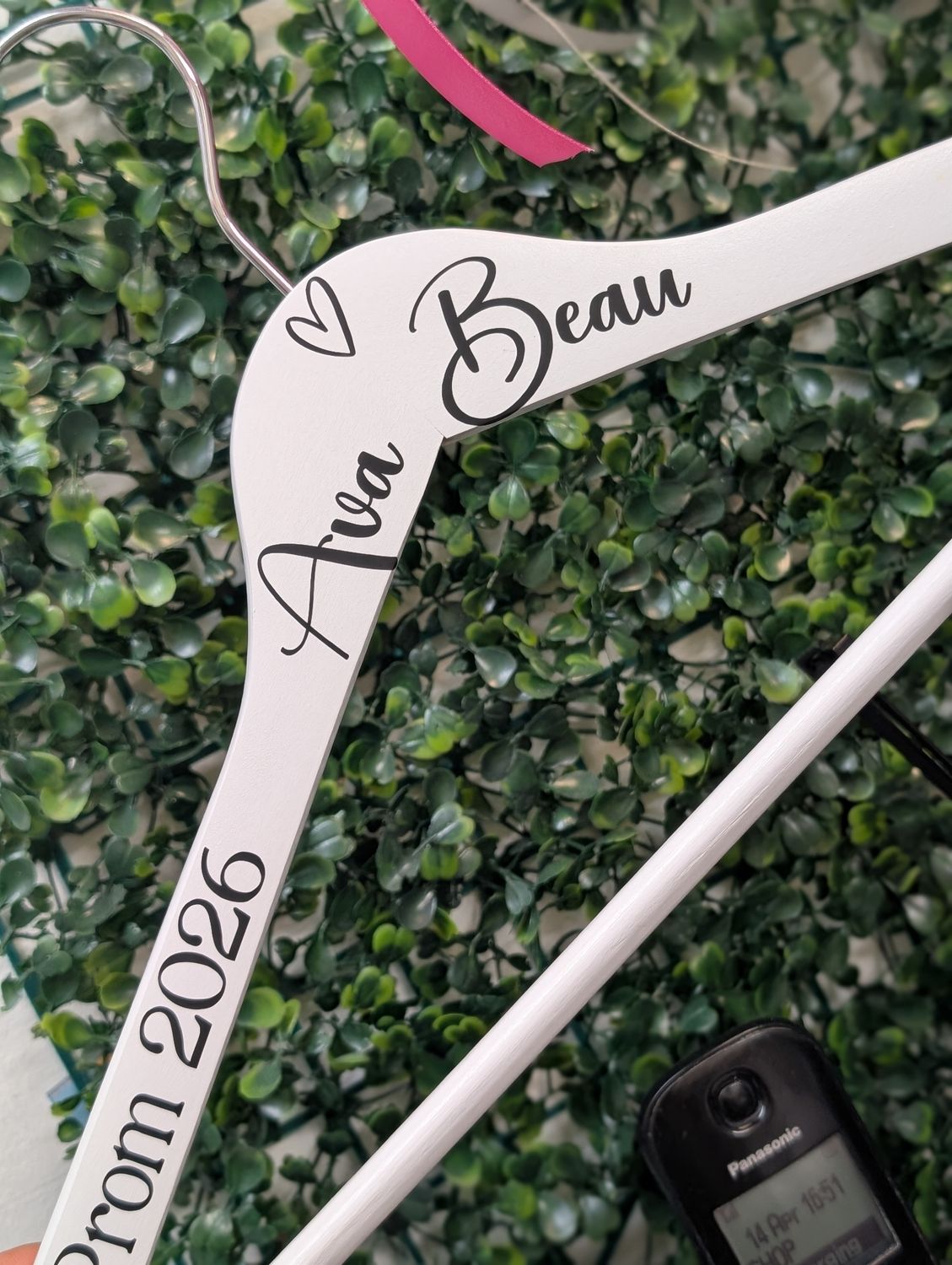 Wooden personalised Prom dress hanger
