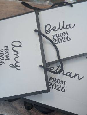 PROM gift bag, personalised 