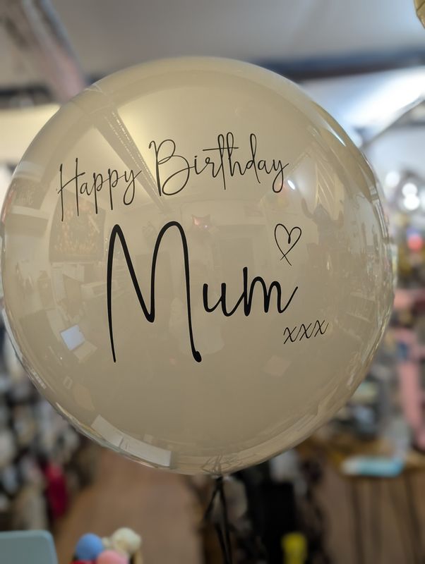 Latex filled Bubble personalised balloon 