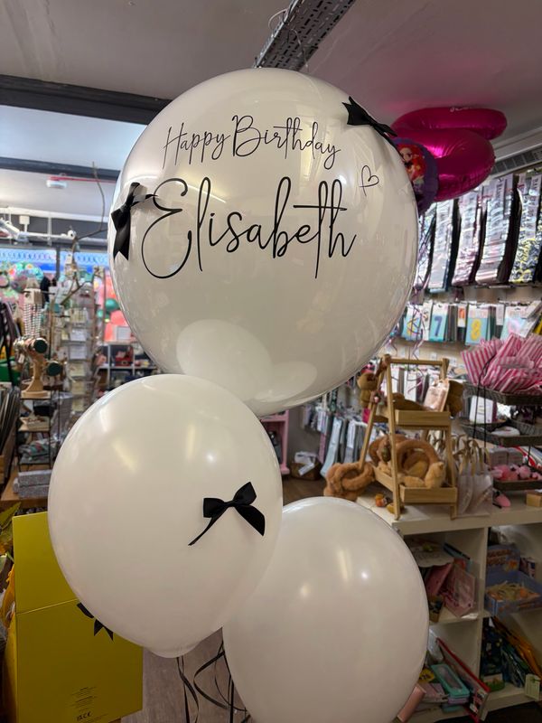 Latex filled Bubble personalised balloon 