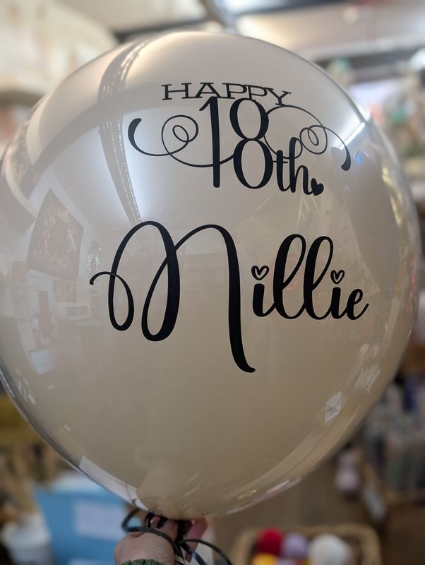 Latex filled Bubble personalised balloon 