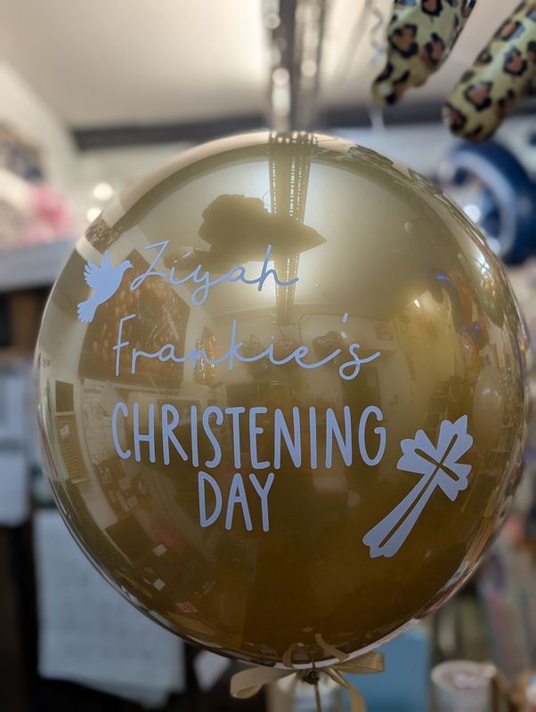 Latex filled Bubble personalised balloon 