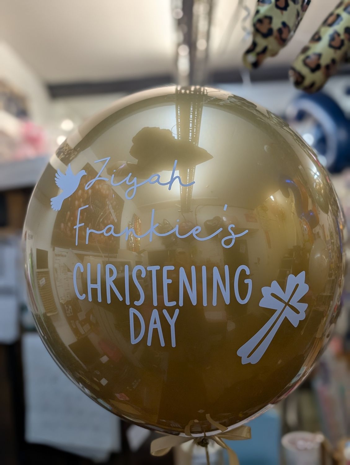 Latex filled Bubble personalised balloon 