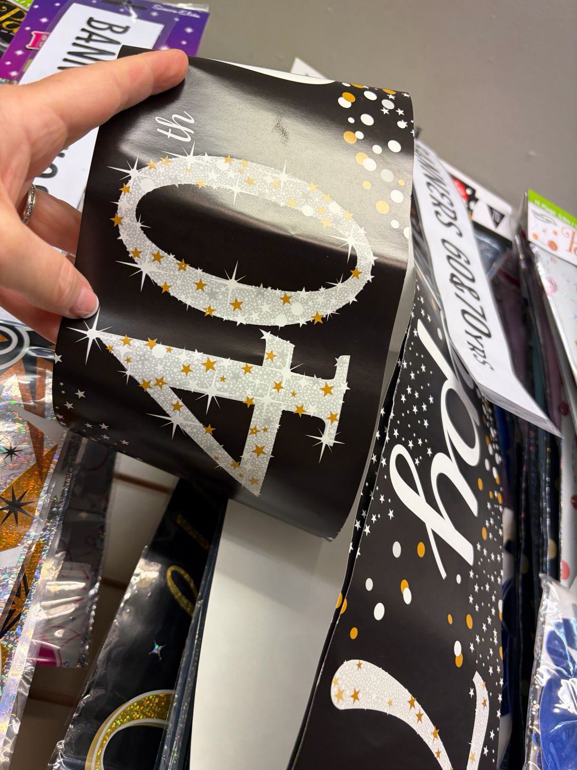 40th Thick Paper Birthday Banner