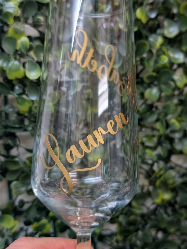 Personalised Prosecco glass