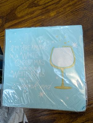 Christmas napkins dreaming of a white Christmas sale