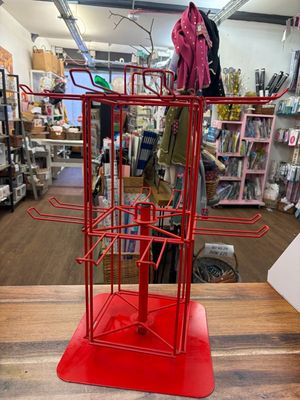 Red Large Display Spinning Stand .. Great For Accessories Or Balloons