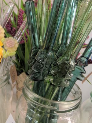 Christmas Tree glass straw