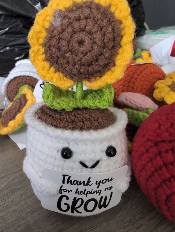 Teacher Thank you for helping me grow crochet flower