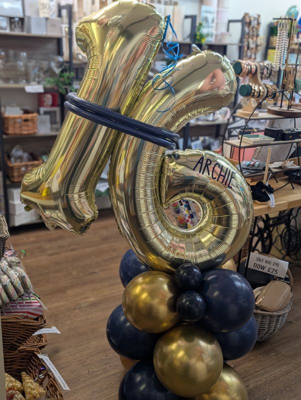 Numbers balloon coloum double joined