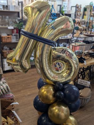 Numbers balloon coloum double joined