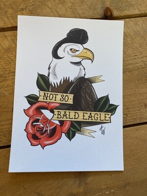 Not so bald eagle Print