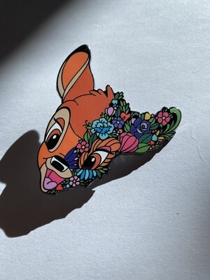 Emaille Pin Floral Bambi