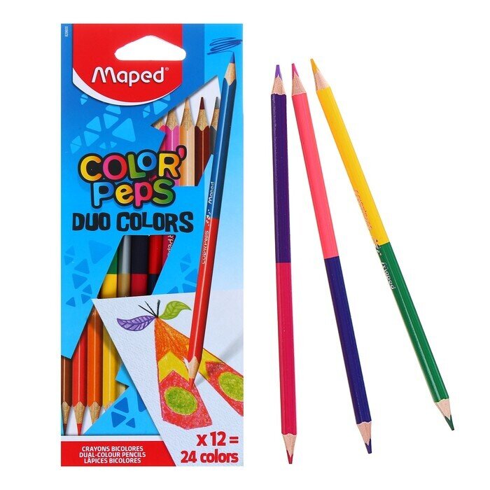 Карандаши цветные "Color'Peps Duo colors" двусторонние
