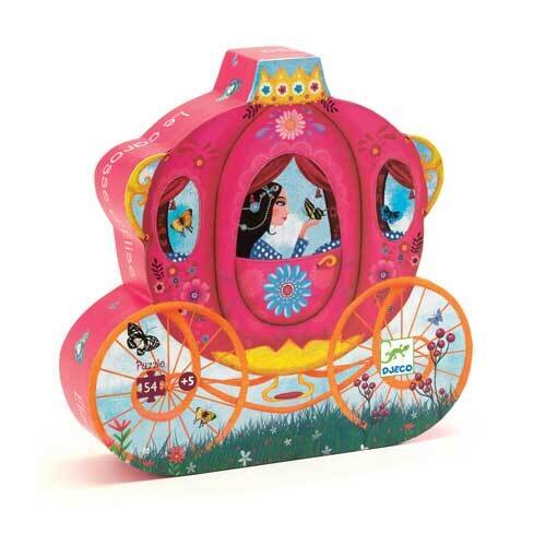 Silouhette Puzzles Elise&#39;s carriage - 54pcs / Djeco
