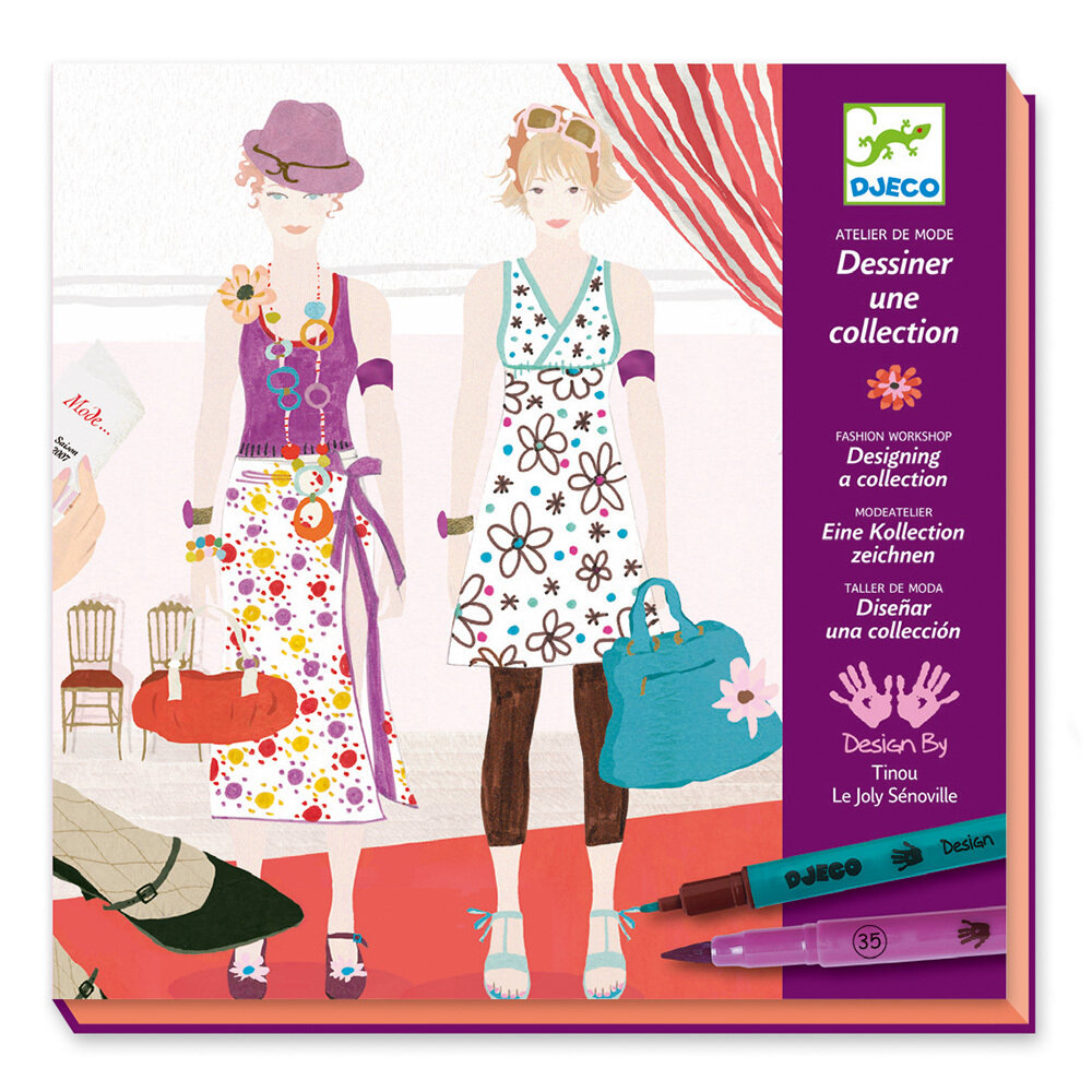 Felt tips - Girls Drawing a fashion show / Djeco