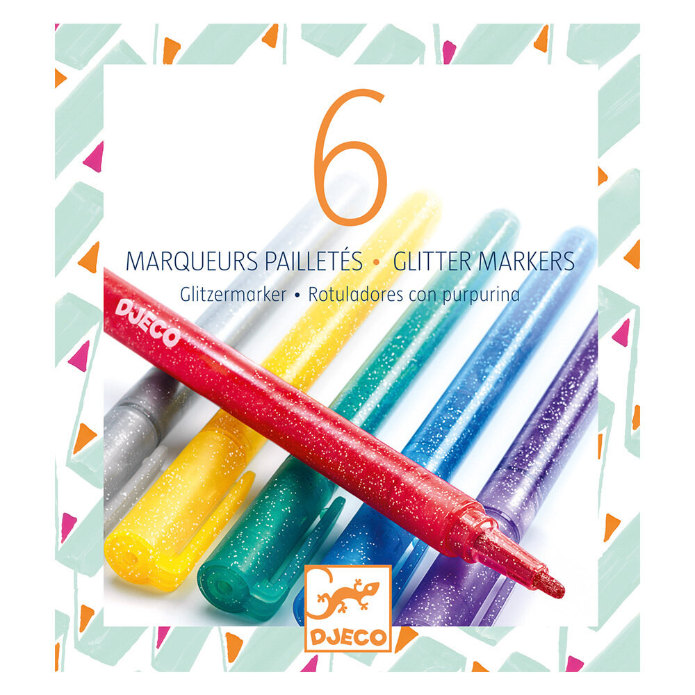 6 glitter markers / Djeco